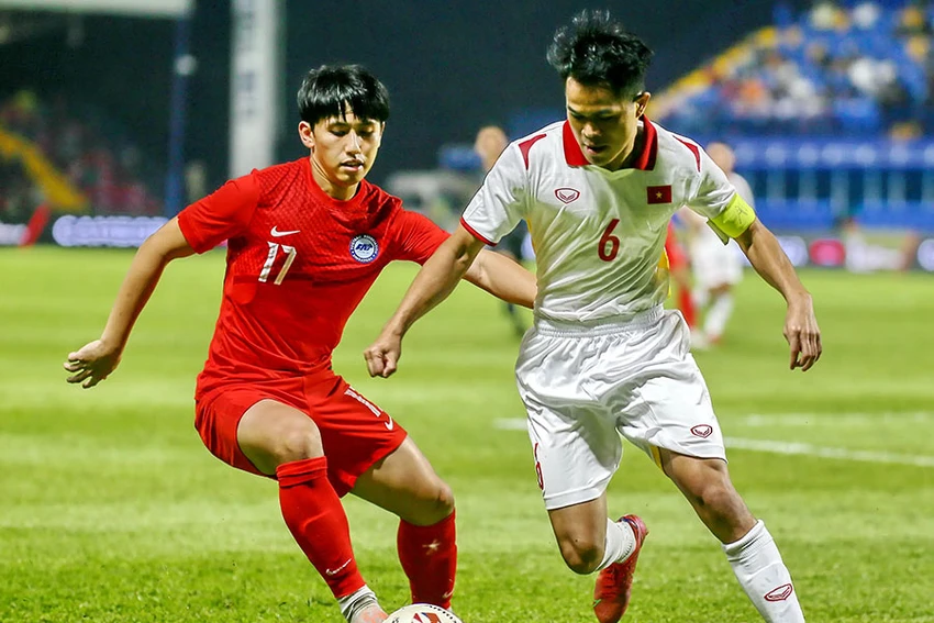 U-23 Singapore hy vọng gây bất ngờ trong bảng đấu của Việt Nam. Ảnh: ANH PHƯƠNG U-23 Singapore hy vọng gây bất ngờ trong bảng đấu của Việt Nam. Ảnh: ANH PHƯƠNG