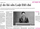 Bộ Tài nguyên và Môi trường nêu lý do lùi sửa Luật Đất đai