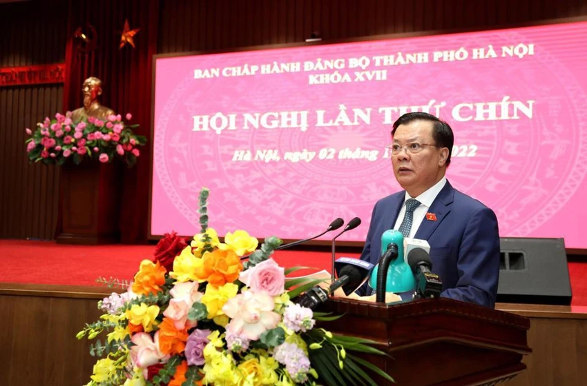 Bí thư Thành uỷ Hà Nội Đinh Tiến Dũng.