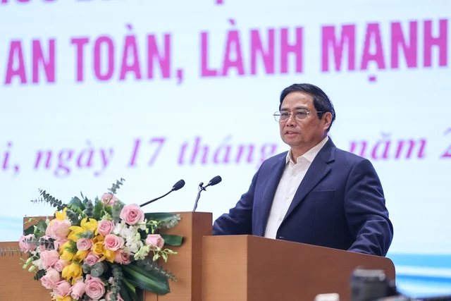 Thủ tướng Phạm Minh Chính phát biểu khai mạc hội nghị. Ảnh: VGP