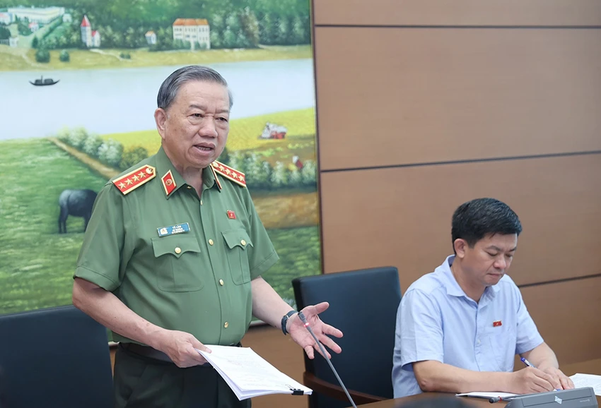 Đại tướng Tô Lâm, Bộ trưởng Bộ Công an. Ảnh: QH Đại tướng Tô Lâm, Bộ trưởng Bộ Công an. Ảnh: QH