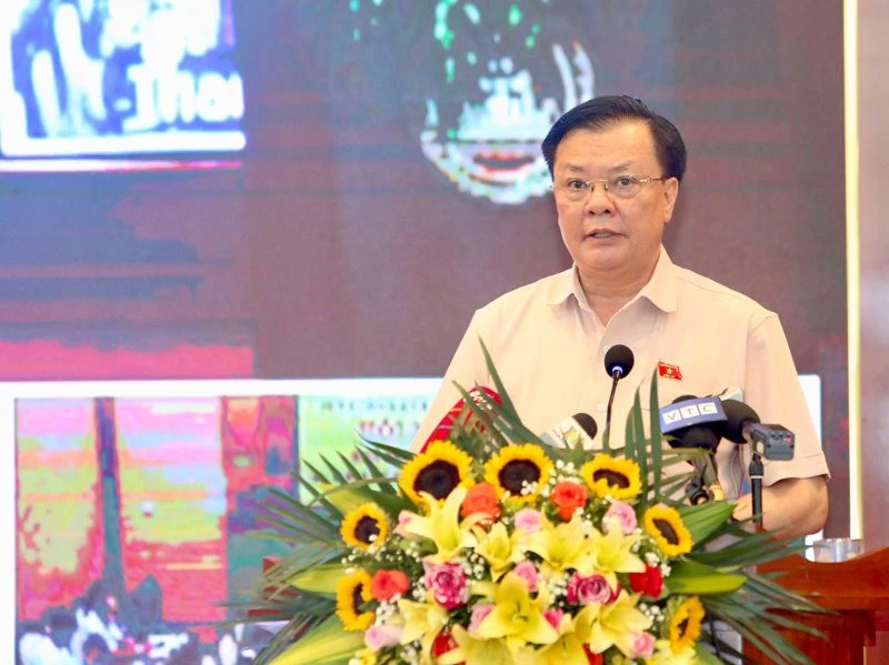 Bí thư Thành uỷ Hà Nội Đinh Tiến Dũng (Ảnh: TP)