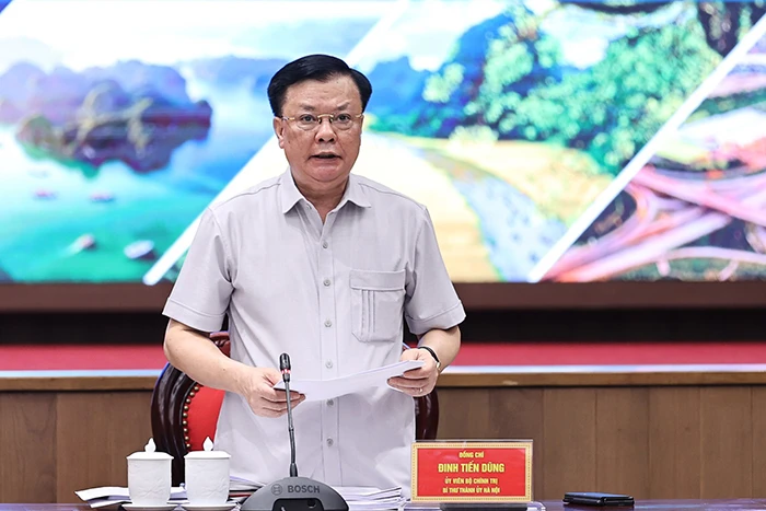 Bí thư Thành uỷ Hà Nội Đinh Tiến Dũng. Ảnh: HN Đinh Tiến Dũng