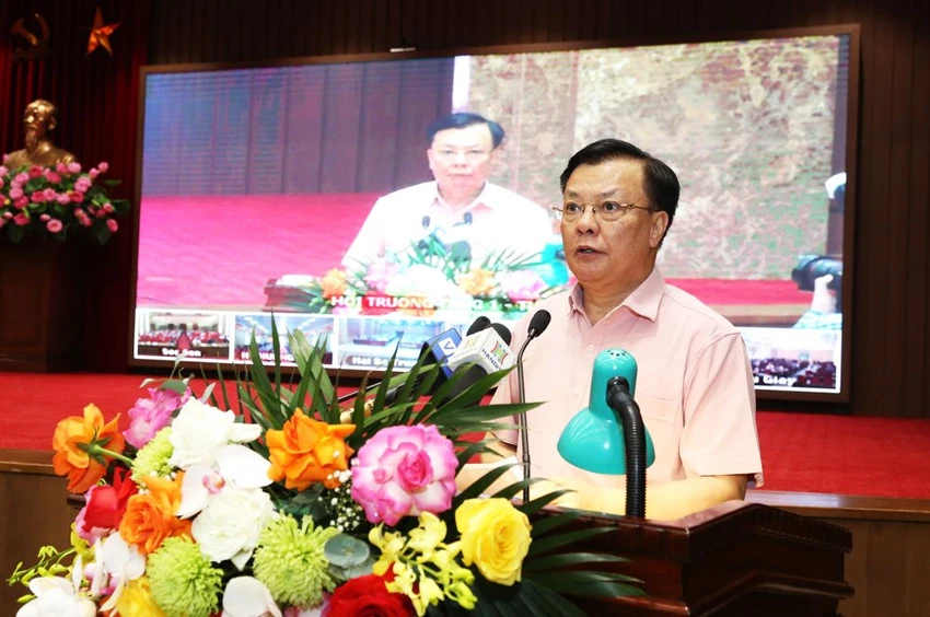 Bí thư Thành uỷ Hà Nội Đinh Tiến Dũng. Ảnh: CTV Bí thư Thành uỷ Hà Nội Đinh Tiến Dũng. Ảnh: CTV