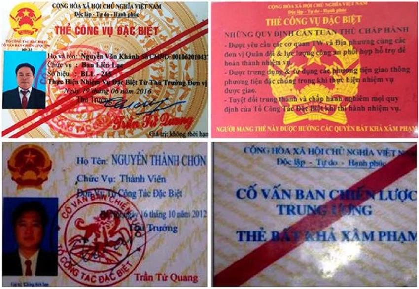 Dùng thẻ 'bất khả xâm phạm' dọa CSGT ảnh 1 Dùng thẻ 'bất khả xâm phạm' dọa CSGT ảnh 1