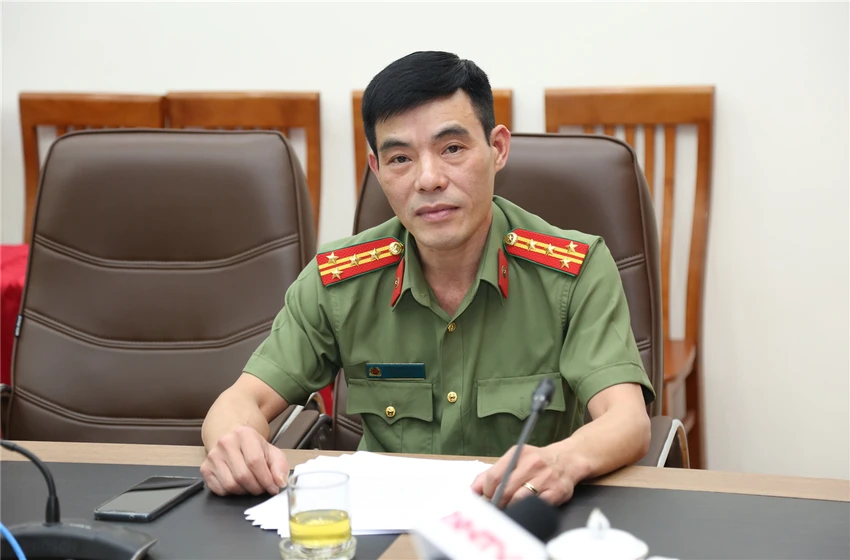 Đại tá Trần Quốc Toàn, Trưởng phòng Phòng Pháp luật hành chính, kinh tế, dân sự. Ảnh: BCA Đại tá Trần Quốc Toàn, Trưởng phòng Phòng Pháp luật hành chính, kinh tế, dân sự. Ảnh: BCA