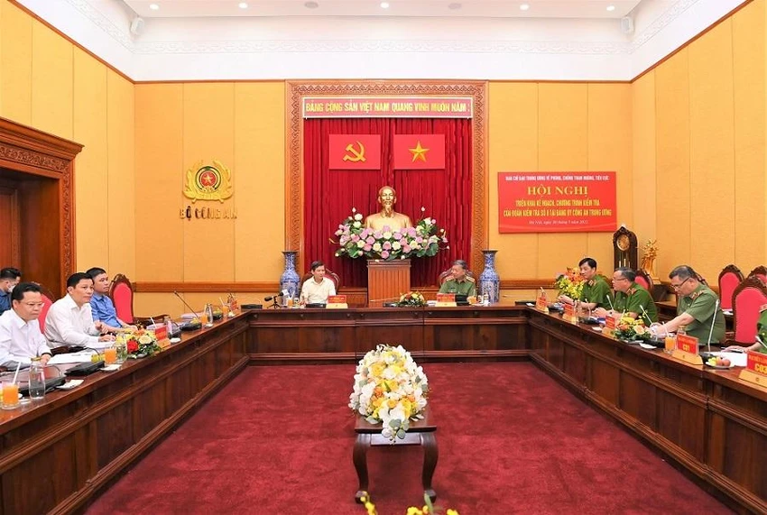 Ban Chỉ đạo Trung ương về phòng, chống tham nhũng, tiêu cực triển khai kế hoạch kiểm tra tại Bộ Công an. Ảnh: BCA