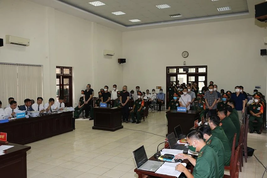 Toàn cảnh phiên xét xử. Ảnh: Thông tấn Quân sự Toàn cảnh phiên xét xử. Ảnh: Thông tấn Quân sự