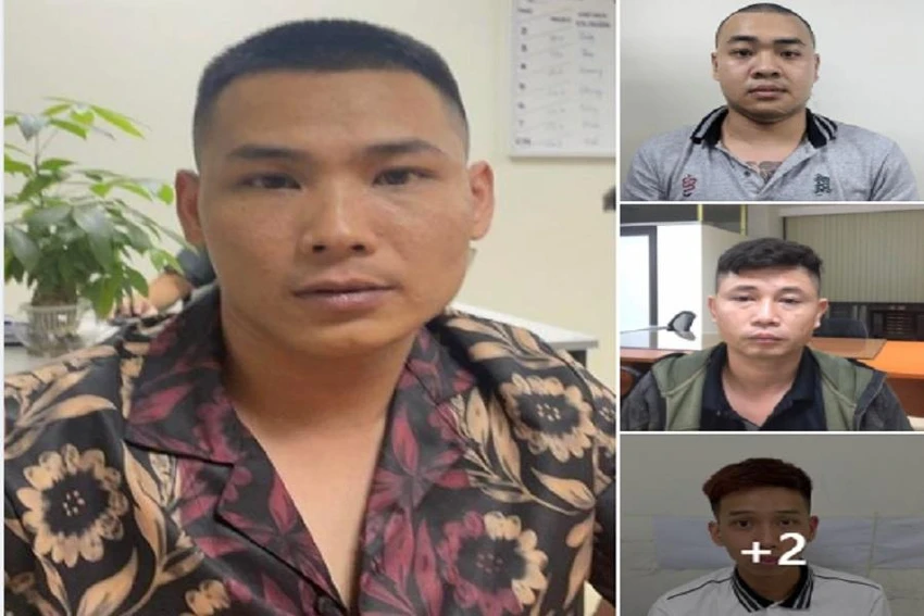 Nhóm nghi phạm tại cơ quan công an. Ảnh: CACC Nhóm nghi phạm tại cơ quan công an. Ảnh: CACC