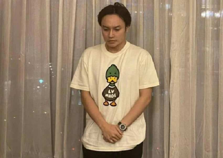 Lê Hoàng Long tại thời điểm bị bắt. Ảnh: CA Lê Hoàng Long tại thời điểm bị bắt. Ảnh: CA