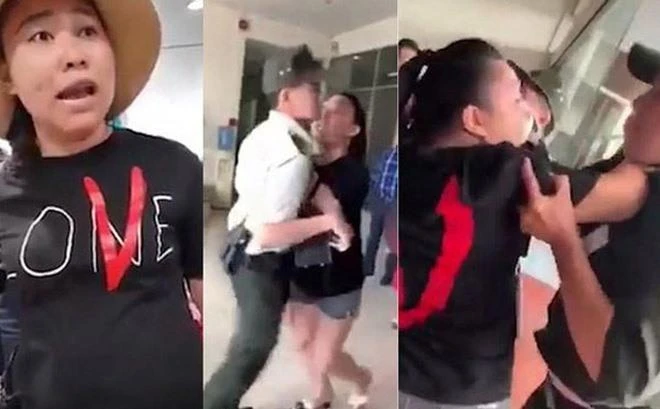 Cựu nữ đại úy Lê Thị Hiền thời điểm xảy ra vụ "đại náo" sân bay Tân Sơn Nhất. Ảnh chụp màn hình Cựu nữ đại úy Lê Thị Hiền thời điểm xảy ra vụ "đại náo" sân bay Tân Sơn Nhất. Ảnh chụp màn hình