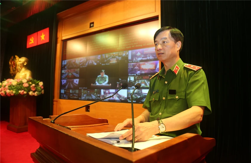 Thứ trưởng Nguyễn Duy Ngọc phát biểu kết luận hội nghị. Ảnh: BCA Thứ trưởng Nguyễn Duy Ngọc phát biểu kết luận hội nghị. Ảnh: BCA