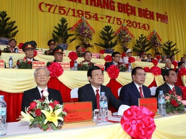 Lãnh đạo Đảng, Nhà nước dự kỷ niệm Chiến thắng Điện Biên Phủ ảnh 1 Lãnh đạo Đảng, Nhà nước dự kỷ niệm Chiến thắng Điện Biên Phủ ảnh 1