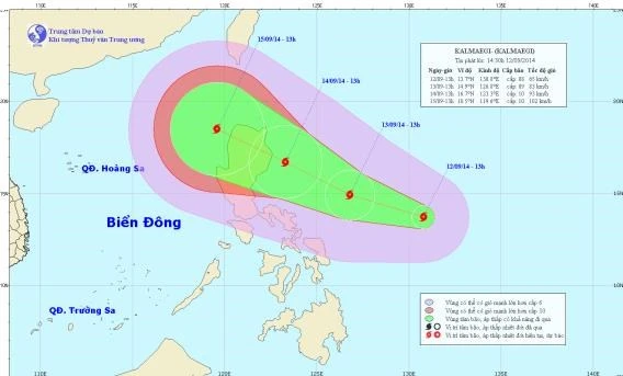 Tin bão gần Biển Đông chiều 12/9 ảnh 1 Tin bão gần Biển Đông chiều 12/9 ảnh 1