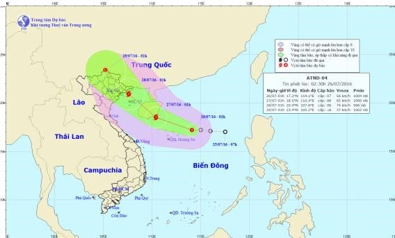 Trong 24 giờ tới áp thấp nhiệt đới có thể mạnh lên thành bão ảnh 1 Áp thấp nhiệt đới