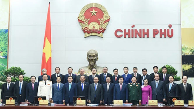 Thủ tướng Nguyễn Xuân Phúc, các phó thủ tướng, các bộ trưởng, thành viên Chính phủ nhiệm kỳ 2016-2021. Ảnh: VGP/QUANG HIẾU Phân công công tác của Thủ tướng và các Phó Thủ tướng