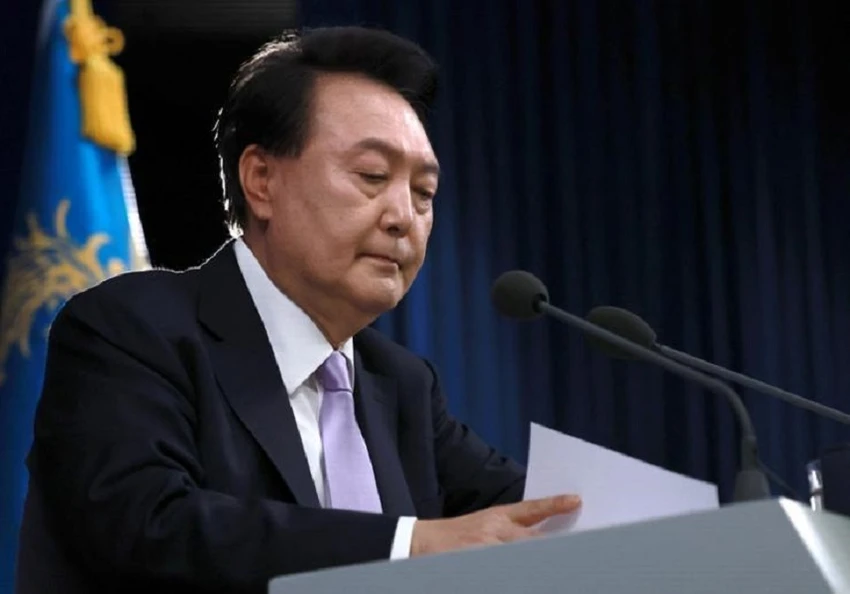 Tổng thống Yoon Suk-yeol từ chối tới phiên toà luận tội ngày 14-1 tại Toà án Hiến pháp Hàn Quốc.jpg