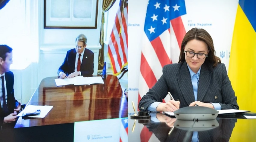 Ukraine, Mỹ ký bản ghi nhớ về thoả thuận khoáng sản.jpg