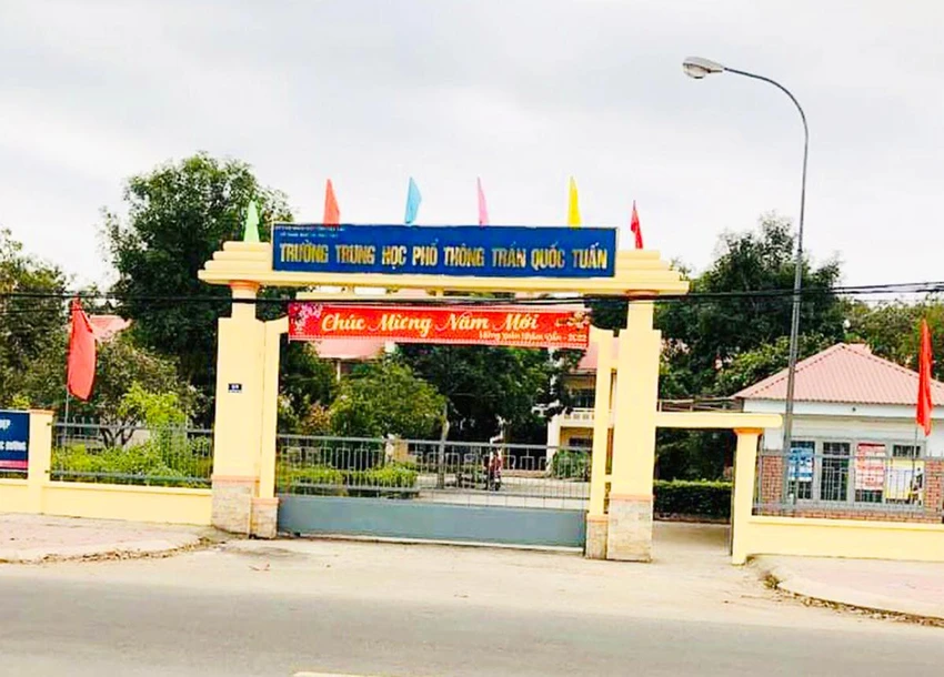 Trường Trần Quốc Tuấn, nơi hai em nữ sinh đang học nảy sinh mâu thuẫn. Ảnh: TH. Trường Trần Quốc Tuấn, nơi hai em nữ sinh đang học nảy sinh mâu thuẫn. Ảnh: TH.