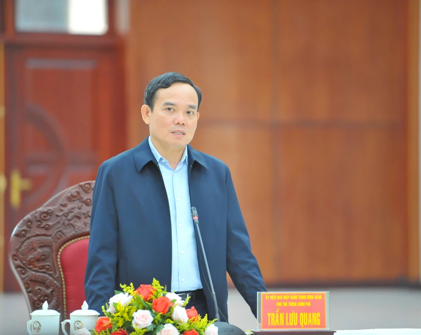 Phó Thủ tướng Trần Lưu Quang chỉ đạo tại hội nghị. Ảnh: MN. Phó Thủ tướng Trần Lưu Quang chỉ đạo tại hội nghị. Ảnh: MN.