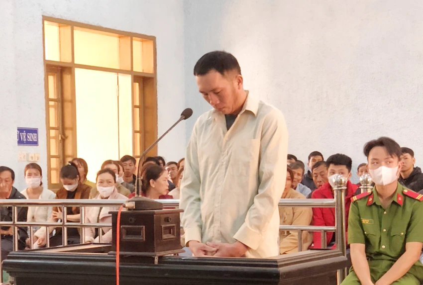 Bị cáo tại tòa. Ảnh: TS. Bị cáo tại tòa. Ảnh: TS.