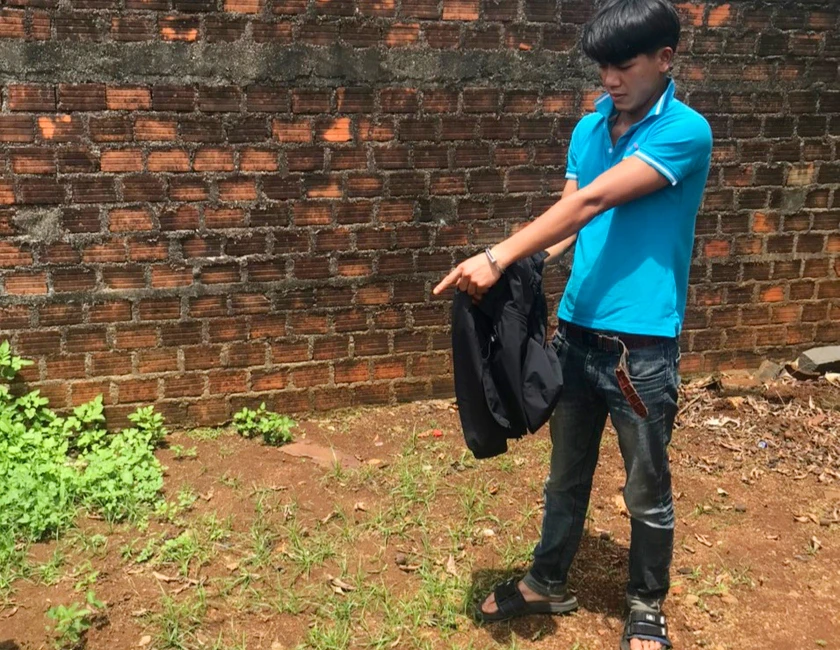 Công an dựng lại hiện trường Nguyễn Đức Hải cướp tài sản. Ảnh: CA Công an dựng lại hiện trường Nguyễn Đức Hải cướp tài sản