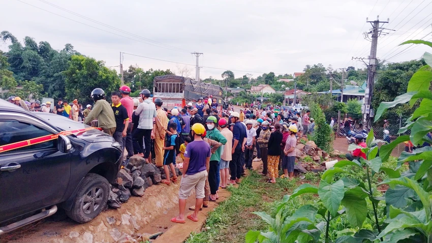 Hiện trường vụ tai nạn. Ảnh: LK. Hiện trường vụ tai nạn. Ảnh: LK.