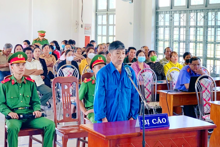 Bị cáo tại tòa. Ảnh: KN Bị cáo tại tòa. Ảnh: KN