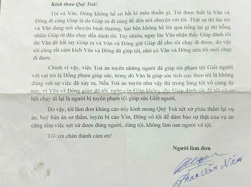 Bị hại kêu oan