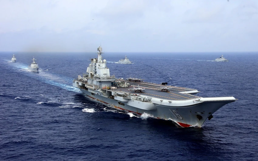 Tàu sân bay Liêu Ninh của Trung Quốc tham gia một cuộc tập trận ở Tây Thái Bình Dương hồi tháng 4 năm 2018. Ảnh: PLA Tàu sân bay Liêu Ninh của Trung Quốc tham gia một cuộc tập trận ở Tây Thái Bình Dương hồi tháng 4 năm 2018. Ảnh: PLA