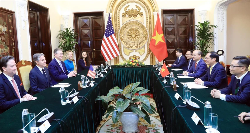 Bộ Ngoại giao Việt Nam tiếp phái đoàn ngoại giao của Mỹ tại thủ đô Hà Nội hồi tháng 4. Ảnh: REUTERS Bộ Ngoại giao Việt Nam tiếp phái đoàn ngoại giao của Mỹ tại thủ đô Hà Nội hồi tháng 4. Ảnh: REUTERS