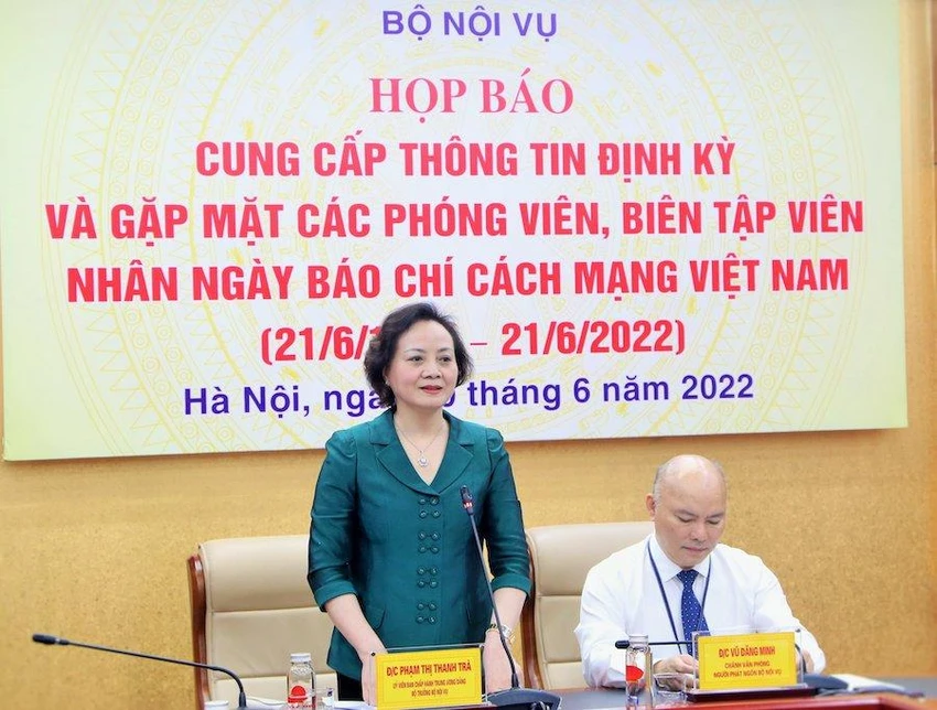 Bộ trưởng Bộ Nội vụ Phạm Thị Thanh Trà. Ảnh: THANH TUẤN Bộ trưởng Bộ Nội vụ Phạm Thị Thanh Trà. Ảnh: THANH TUẤN