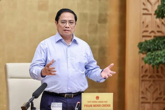 Thủ tướng Phạm.Minh Chính kết luận hội nghị. Ảnh: VGP Thủ tướng Phạm.Minh Chính kết luận hội nghị. Ảnh: VGP