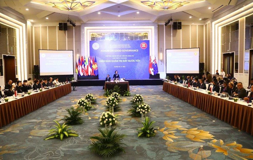 Diễn đàn quản trị đất nước tốt được tổ chức trong khuôn khổ Hội nghị hợp tác ASEAN về các vấn đề công vụ lần thứ 21. Ảnh: TTXVN Diễn đàn quản trị đất nước tốt được tổ chức trong khuôn khổ Hội nghị hợp tác ASEAN về các vấn đề công vụ lần thứ 21. Ảnh: TTXVN
