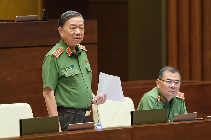 Bộ trưởng Bộ Công an Tô Lâm. Ảnh: quochoi.vn Bộ trưởng Bộ Công an Tô Lâm. Ảnh: quochoi.vn