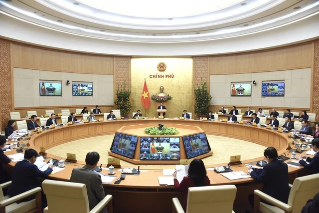 Thủ tướng Phạm Minh Chính chủ trì phiên họp Chính phủ thường kỳ tháng 1. Ảnh: TRẦN HẢI Thủ tướng Phạm Minh Chính chủ trì phiên họp Chính phủ thường kỳ tháng 1. Ảnh: TRẦN HẢI