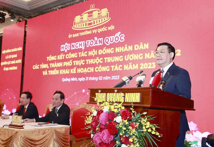 Chủ tịch Quốc hội Vương Đình Huệ. Ảnh: DOÃN TẤN