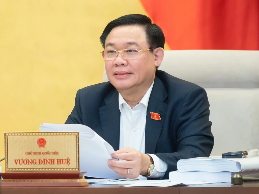 Chủ tịch Quốc hội Vương Đình Huệ. Ảnh: PHẠM THẮNG Chủ tịch Quốc hội Vương Đình Huệ. Ảnh: PHẠM THẮNG