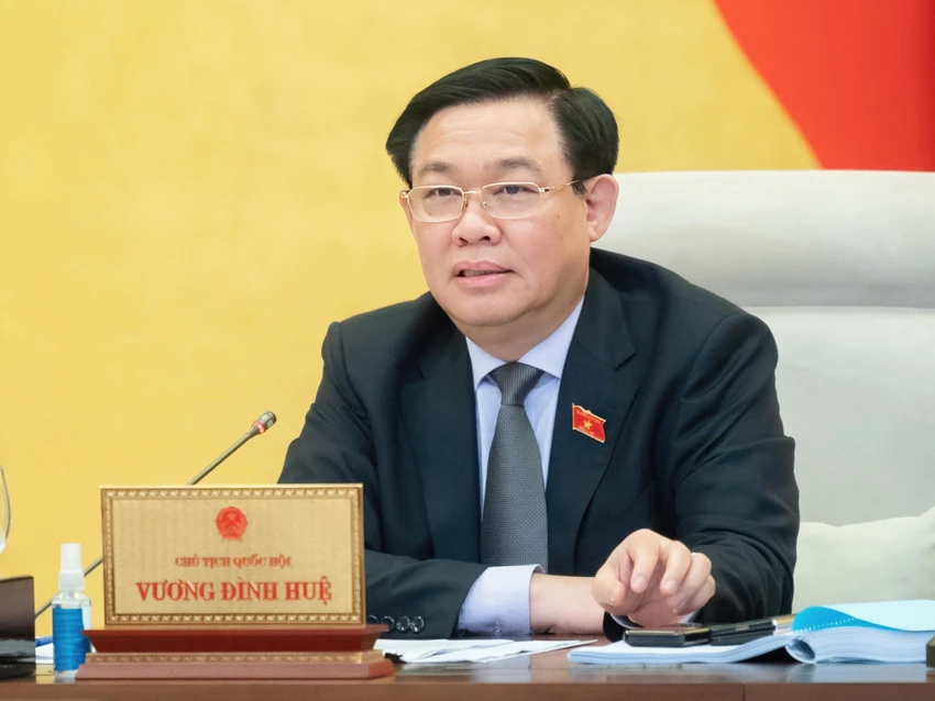 Chủ tịch Quốc hội Vương Đình Huệ. Ảnh: PHẠM THẮNG Chủ tịch Quốc hội Vương Đình Huệ. Ảnh: PHẠM THẮNG