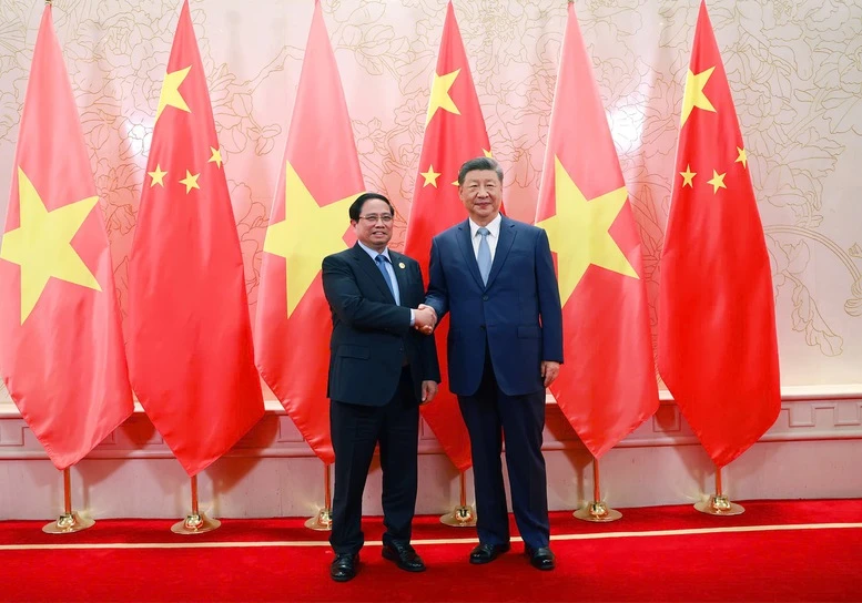 Thủ tướng Phạm Minh Chính hội kiến Tổng Bí thư, Chủ tịch nước Trung Quốc Tập Cận Bình