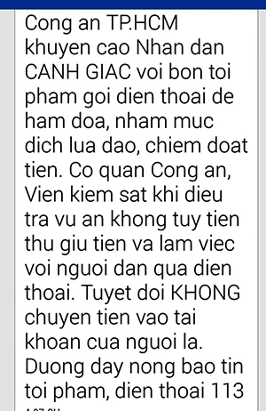 Nghe dọa đã chuyển cả trăm triệu đồng cho kẻ lừa ảnh 2 Nghe dọa đã chuyển cả trăm triệu đồng cho kẻ lừa ảnh 2