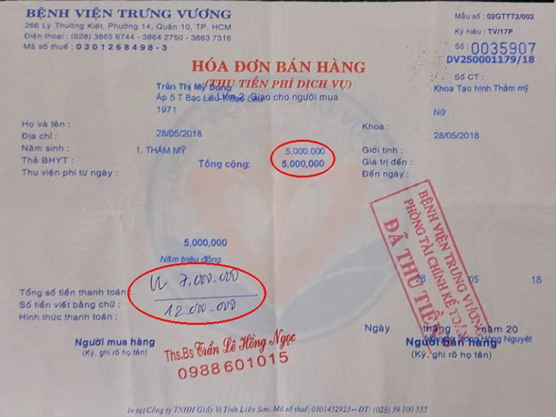 BV Trưng Vương nghi thu tiền nhưng bỏ ngoài sổ sách ảnh 3 BV Trưng Vương nghi thu tiền nhưng bỏ ngoài sổ sách ảnh 3