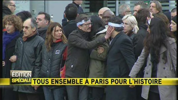 Tuần hành hậu 'thảm sát Charlie Hebdo': Rầm rộ như giải phóng Paris ảnh 11 Tuần hành hậu 'thảm sát Charlie Hebdo': Rầm rộ như giải phóng Paris ảnh 11