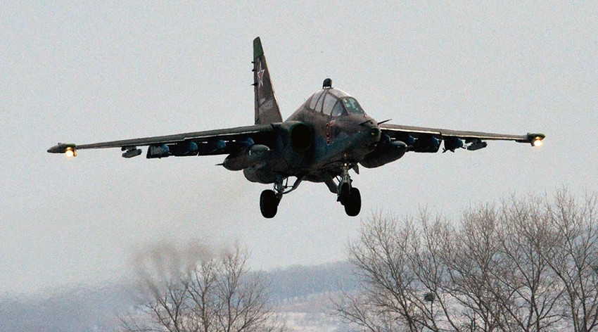 Máy bay Su-25 của Nga rơi, phi công tử nạn ảnh 1 Máy bay Su-25 của Nga rơi, phi công tử nạn ảnh 1