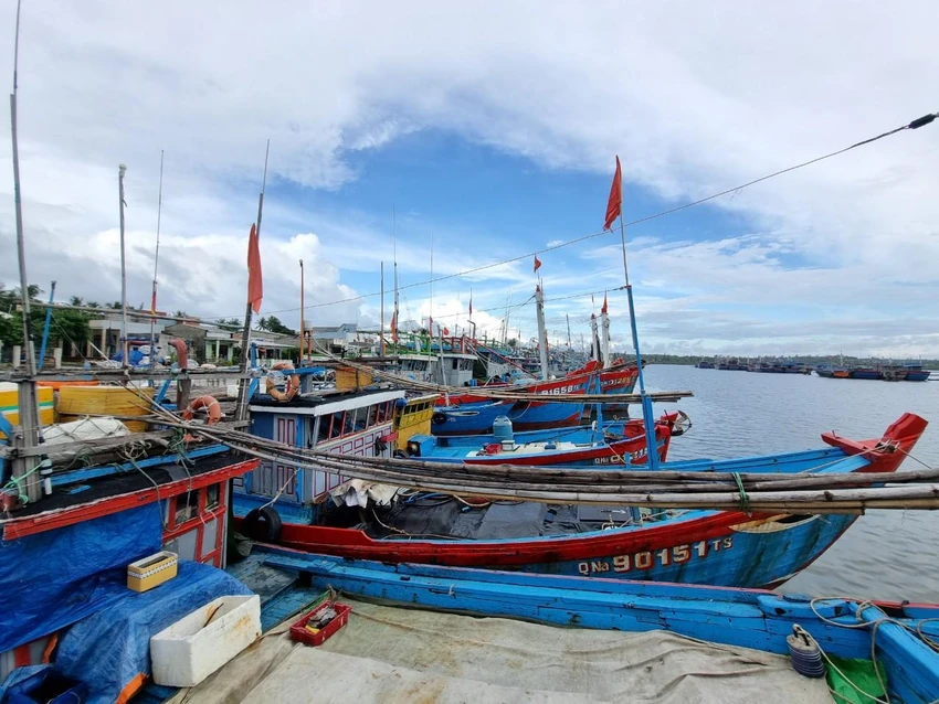 Tàu của ngư dân Quảng Nam về bờ tránh bão Noru. Ảnh: THANH NHẬT Tàu của ngư dân Quảng Nam về bờ tránh bão Noru. Ảnh: THANH NHẬT