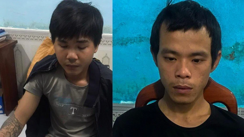 Hai anh em Phương và Hà tại cơ quan công an. Ảnh: CA Hai anh em Phương và Hà tại cơ quan công an. Ảnh: CA