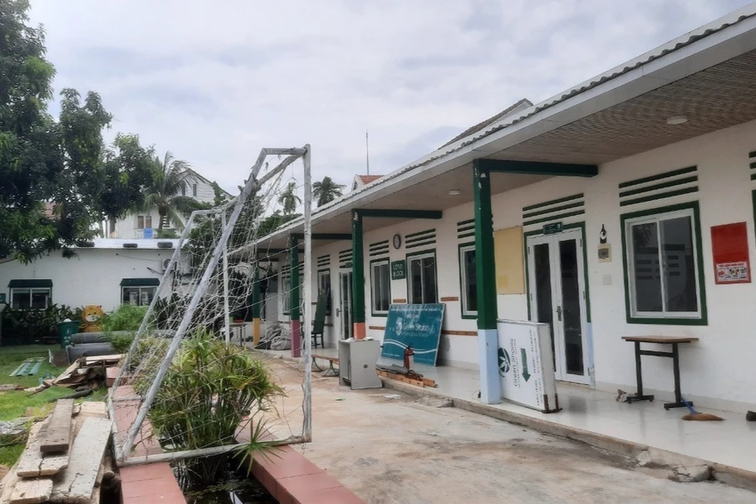 Cơ sở vật chất đã bị tháo dỡ, bên cho thuê lấy lại mặt bằng. Ảnh: TN
