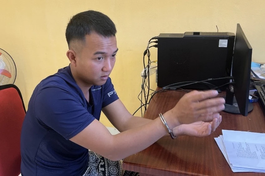 Đặng văn Được là một trong hai người cầm súng cướp ngân hàng ở Quảng Nam. Ảnh: CA