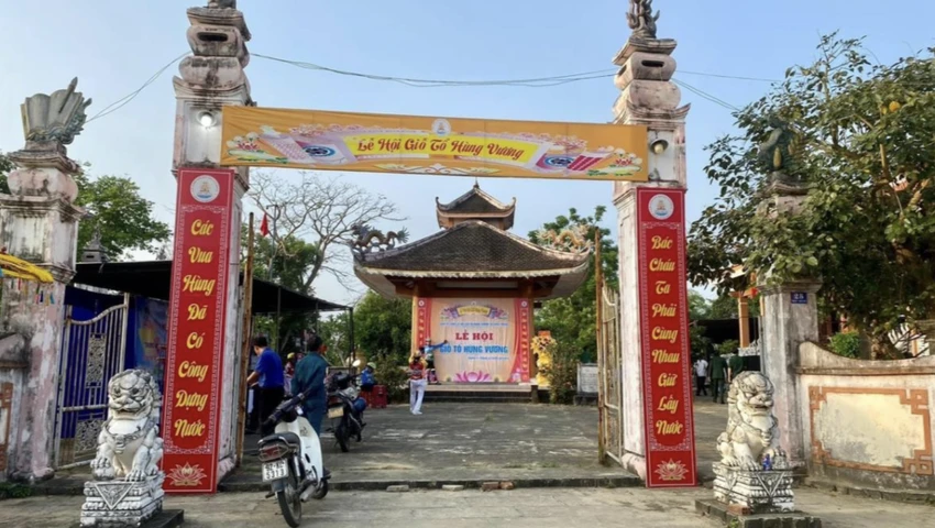 Thị xã Điện Bàn đã có Đền thờ Vua Hùng trong khu tưởng niệm Hùng Vương và Chủ tịch Hồ Chí Minh. Ảnh: CH