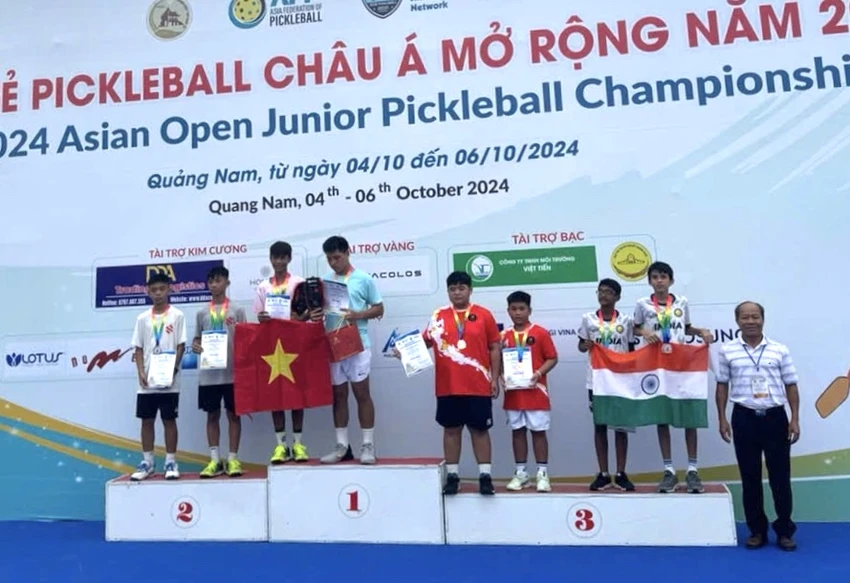 1 học sinh lớp 8 ở Quảng Nam giành 3 huy chương giải trẻ Pickleball Châu Á mở rộng